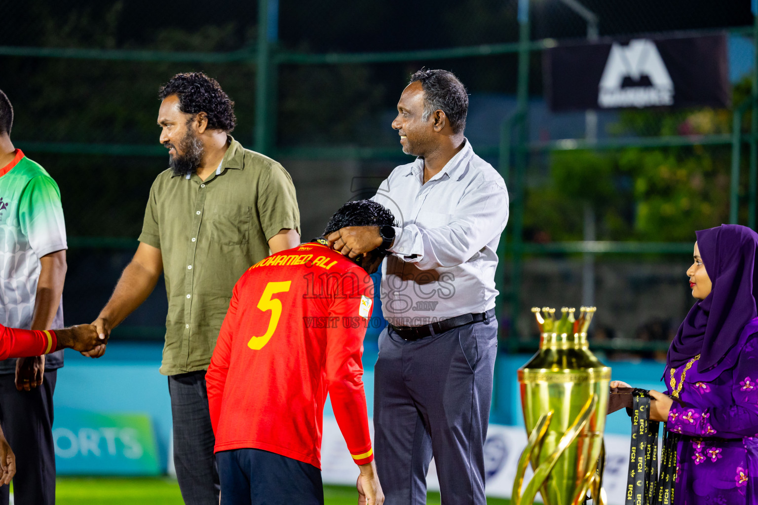 Dee Ess Kay vs Kovigoani in Final of Laamehi Dhiggaru Ekuveri Futsal Challenge 2024 was held on Wednesday, 31st July 2024, at Dhiggaru Futsal Ground, Dhiggaru, Maldives Photos: Nausham Waheed / images.mv