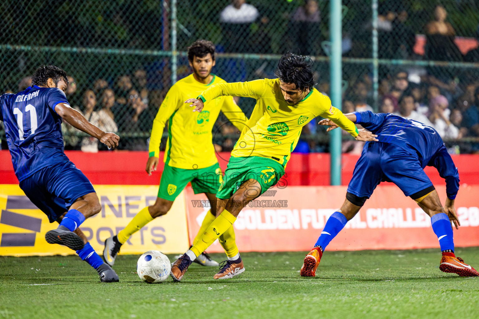 Gdh Vaadhoo vs GA Villingili in zone round Day 30 of Golden Futsal Challenge 2025 was held on Monday , 3rd February 2025, in Hulhumale', Maldives. Photos: Nausham Waheed / images.mv