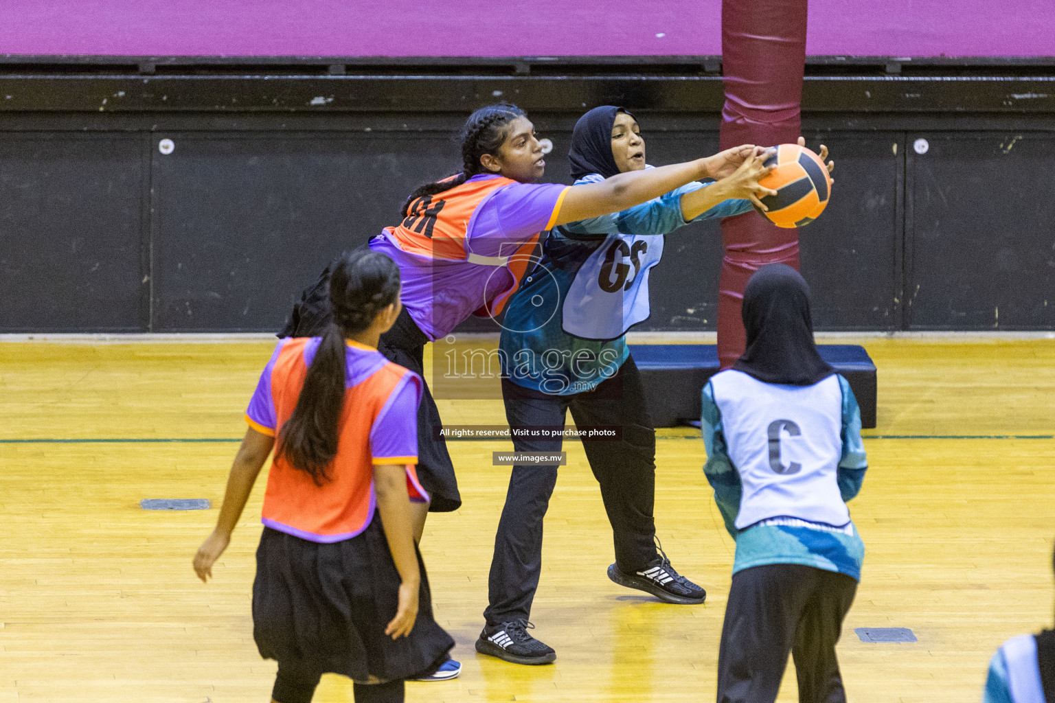 Day6 of 24th Interschool Netball Tournament 2023 was held in Social Center, Male', Maldives on 1st November 2023. Photos: Nausham Waheed / images.mv