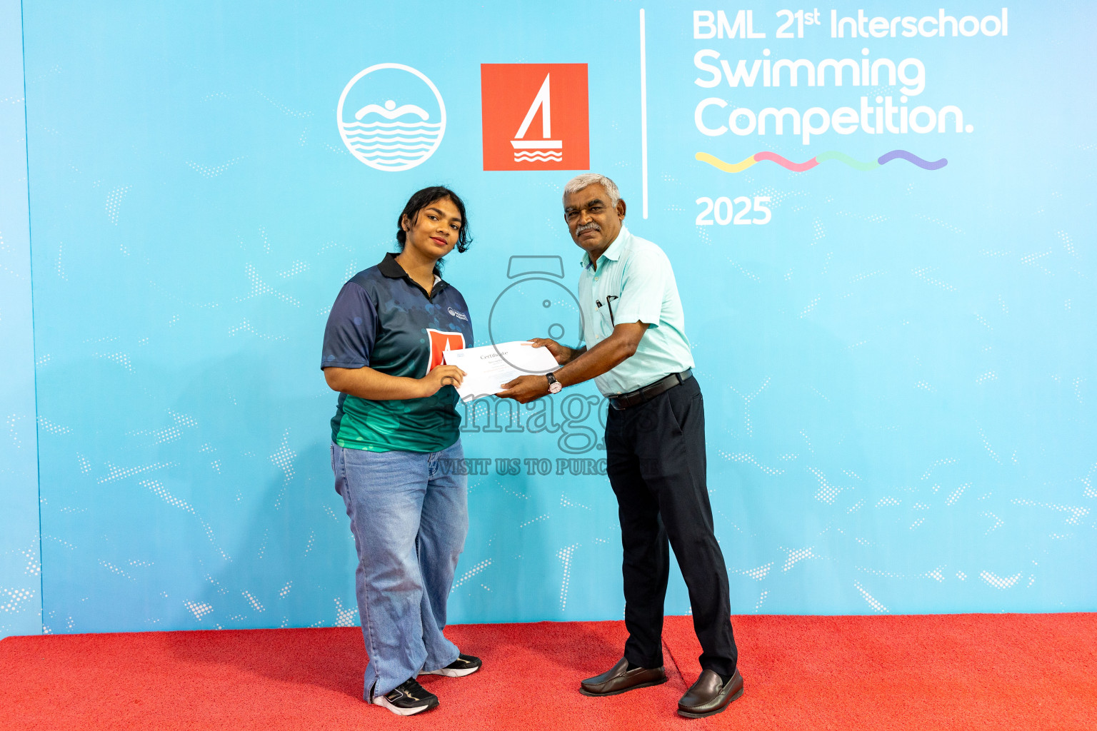 Closing Ceremony of BML 21st Interschool Swimming Competition 2025 .was held in Hulhumale' Swimming Pool, Hulhumale', Maldives on Saturday, 18th October 2025. 
Photos: Hassan Simah / images.mv