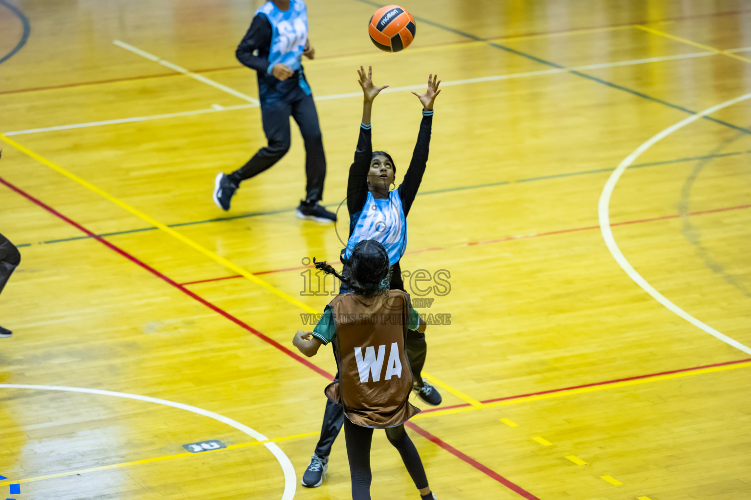 Day 12 of 25th Inter-School Netball Tournament was held in Social Center at Male', Maldives on Thursday, 22nd August 2024.