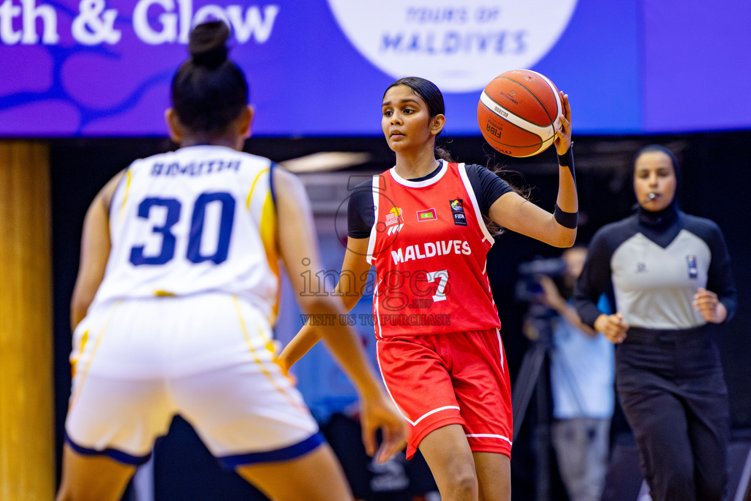 Maldives vs SriLanka in Day 2 of Under 16 Woman's Asian Cup SABA Qualifiers 2025 was held in Social Center, Male', Maldives on Friday, 13th June 2025. Photos: Nausham Waheed / images.mv