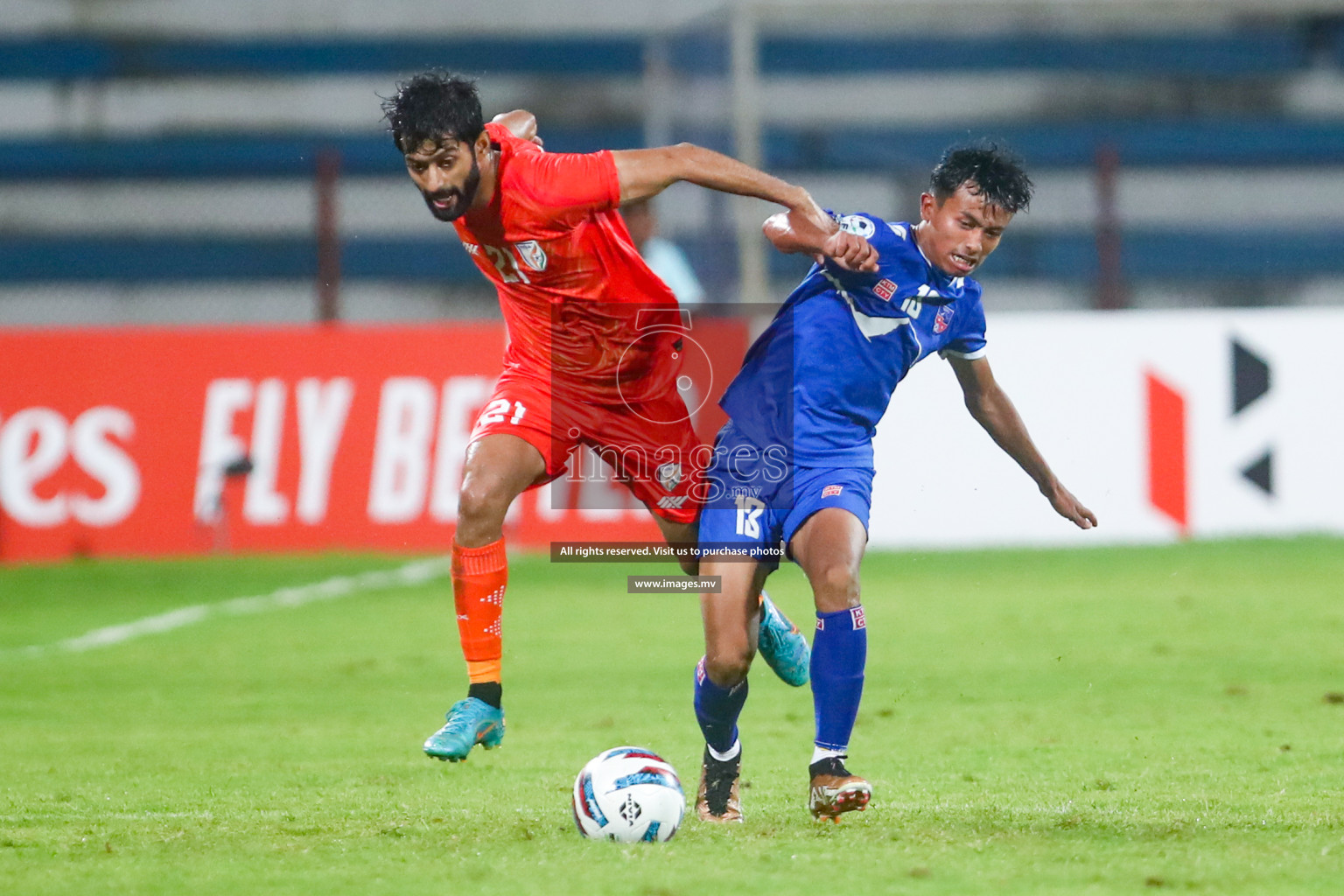 Nepal vs India in SAFF Championship 2023 held in Sree Kanteerava Stadium, Bengaluru, India, on Saturday, 24th June 2023. Photos: Hassan Simah / images.mv