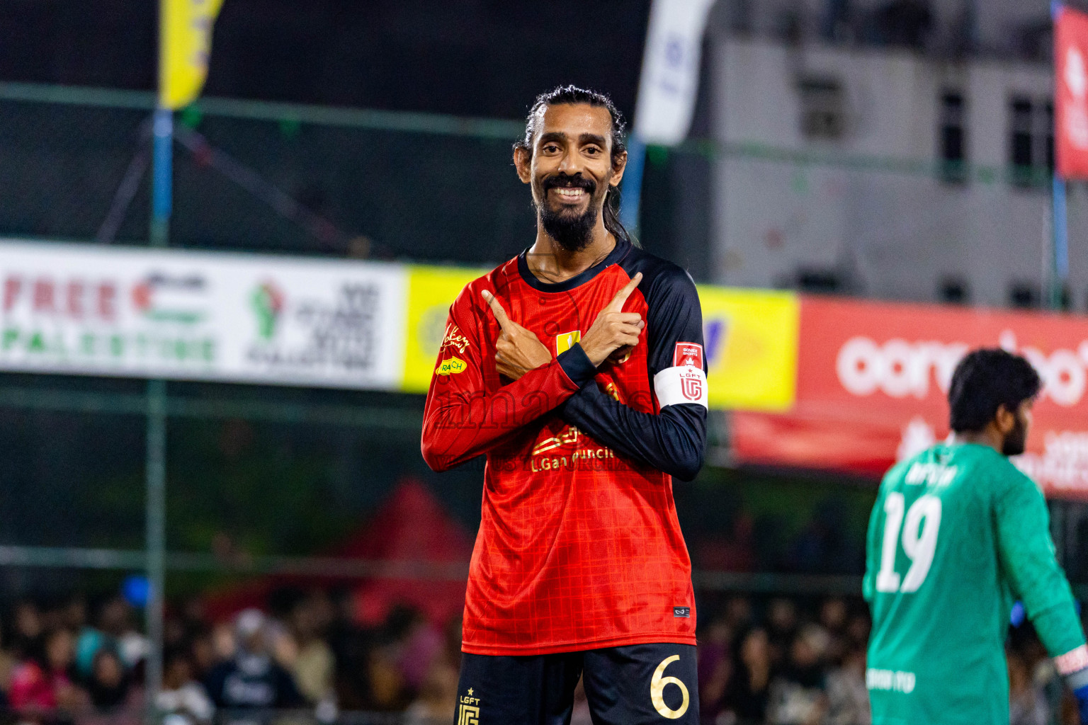 L Gan vs L Isdhoo in Day 28 of Golden Futsal Challenge 2024 was held on Sunday , 11th February 2024 in Hulhumale', Maldives Photos: Nausham Waheed / images.mv