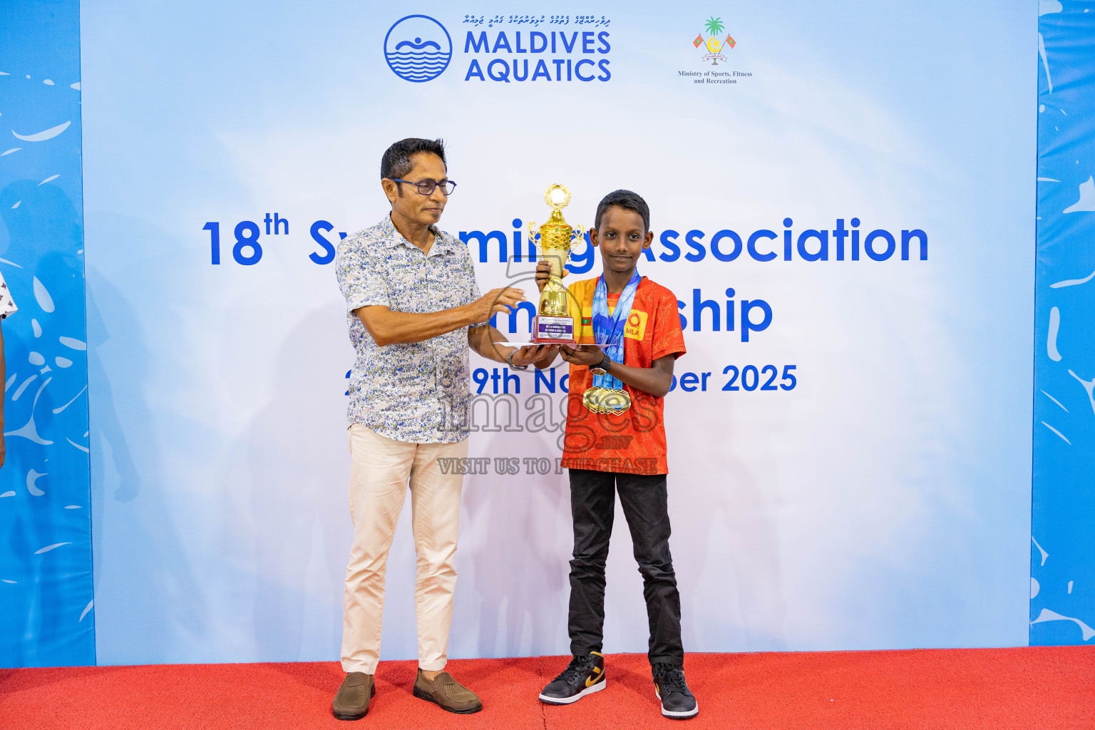 18th Swimming Association Championship 2025, Closing Ceremony was held on Saturday, 29th November 2025 at Swimming Track Hulhumale', Maldives. Photos: Areef Adam / images.mv