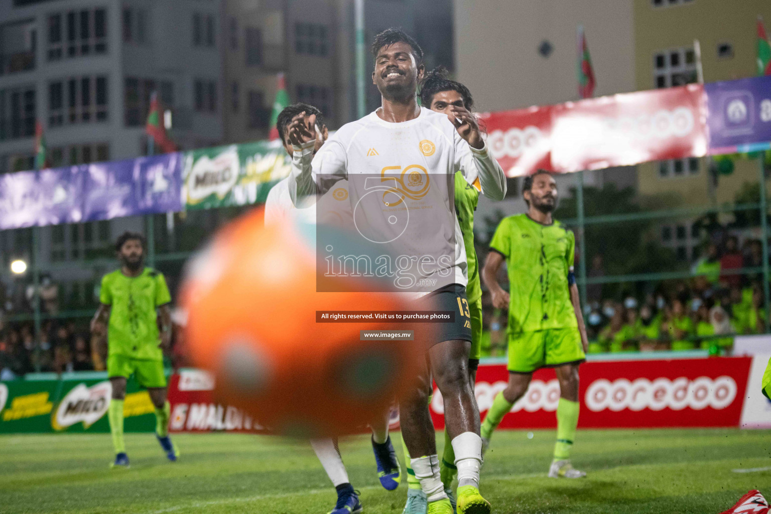 Team FSM Vs Prisons Club in the Semi Finals of Club Maldives 2021 held in Hulhumale, Maldives on 15 December 2021. Photos: Shuu Abdul Sattar / images.mv