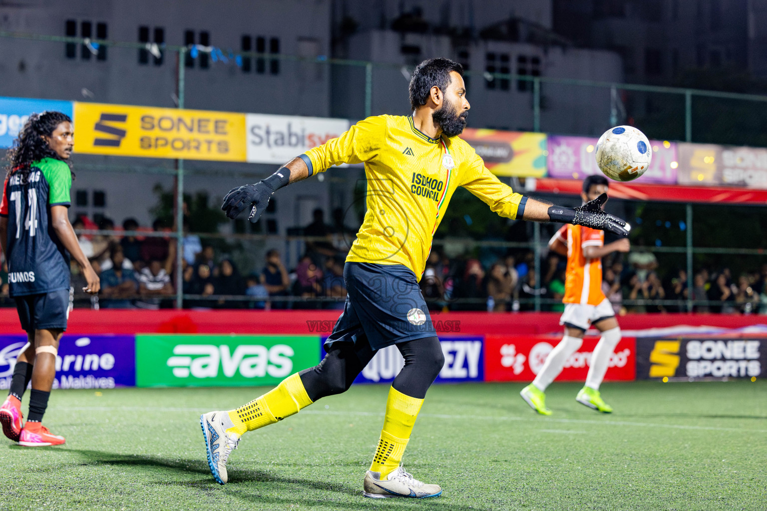 Thaa Hirilandhoo vs L Isdhoo in zone round Day 30 of Golden Futsal Challenge 2025 was held on Monday , 3rd February 2025, in Hulhumale', Maldives. Photos: Nausham Waheed / images.mv