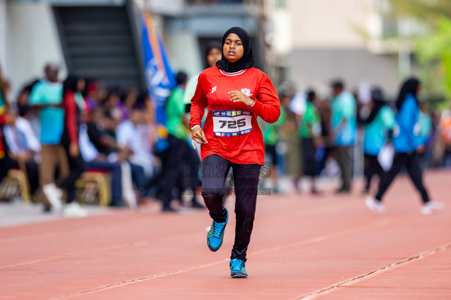 Day 6 of MWSC Interschool Athletics Championships 2024 held in Hulhumale Running Track, Hulhumale, Maldives on Thursday, 14th November 2024. Photos by: Nausham Waheed / Images.mv