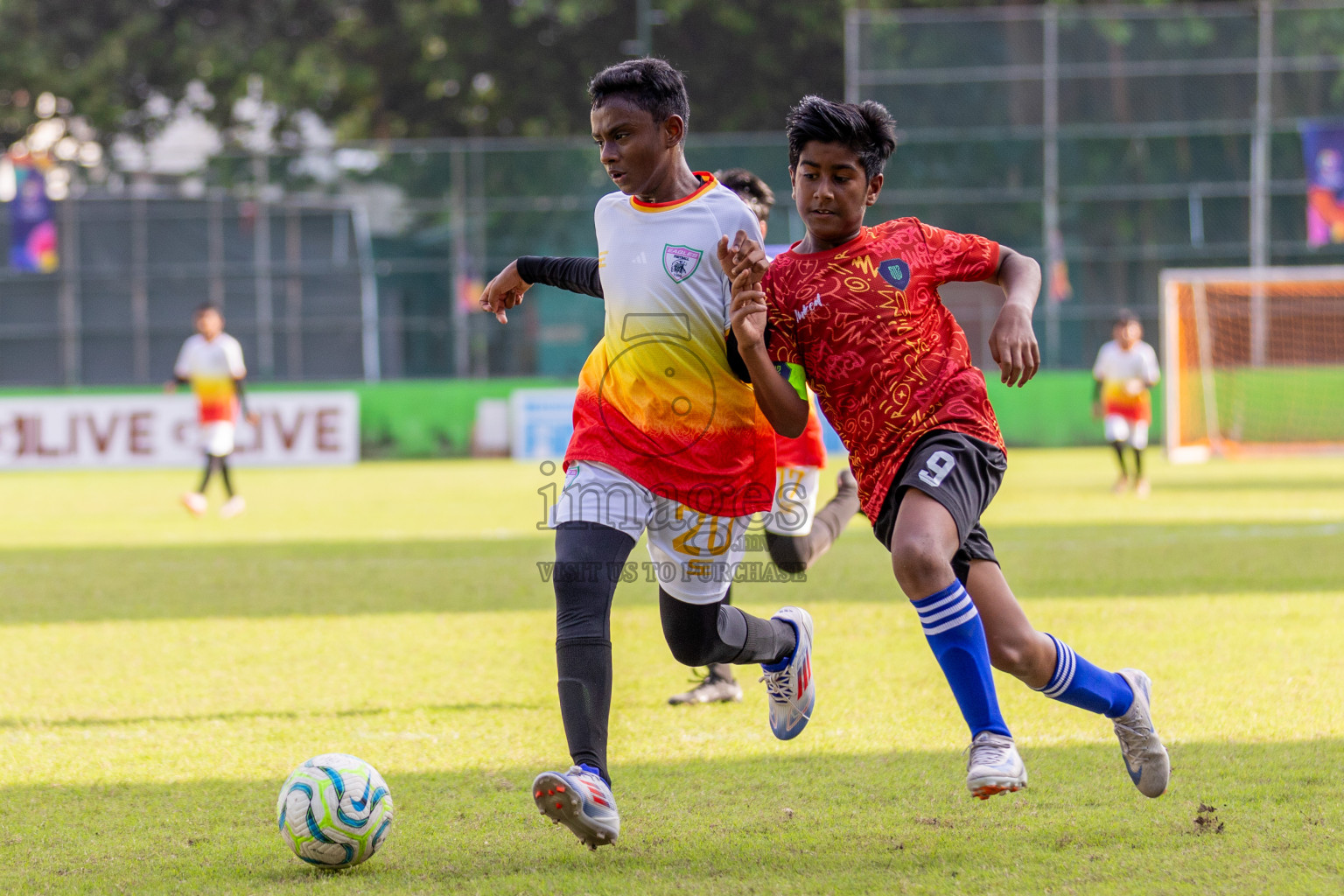 Club Eagles vs Super United Sports (U12) in Day 4 of Dhivehi Youth League 2024 held at Henveiru Stadium on Thursday, 28th November 2024. Photos: Shuu Abdul Sattar/ Images.mv