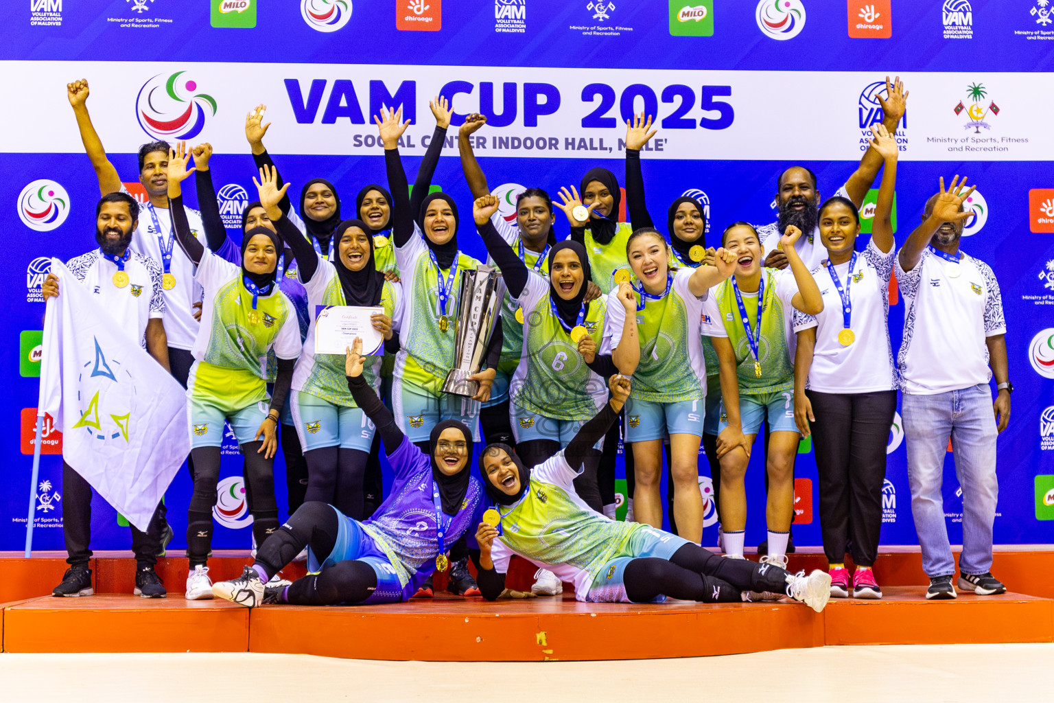 Police Club vs Club Wamco in the Final of Women's Division of VAM Cup 2025 held in Male', Maldives on Thursdsay, 17th April 2025 at Social Center Indoor Hall Photos By: Nausham Waheed / images.mv