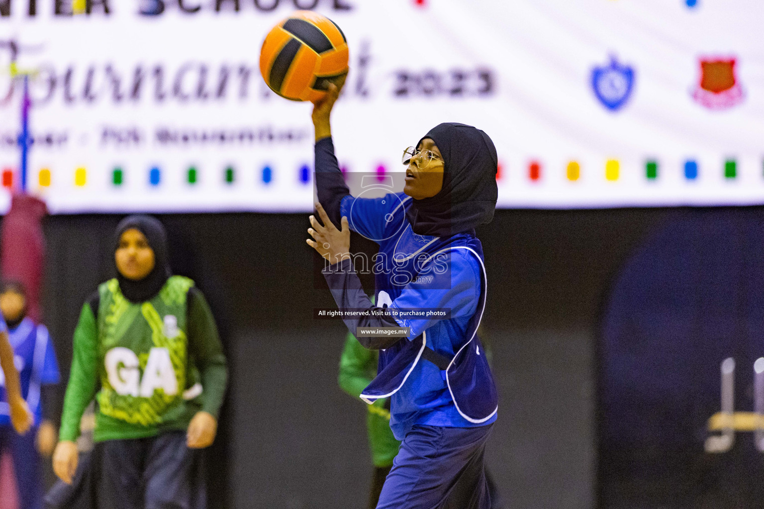 Day2 of 24th Interschool Netball Tournament 2023 was held in Social Center, Male', Maldives on 28th October 2023. Photos: Nausham Waheed / images.mv