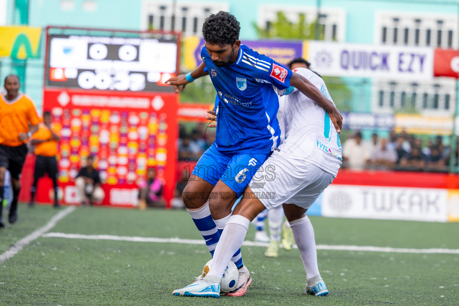 AA. Mathiveri VS AA. Thoddoo in Atoll Round Final on Day 20 of Golden Futsal Challenge 2025 was held on Friday, 24th January 2025, in Hulhumale', Maldives. Photos: Ismail Thoriq / images.mv
