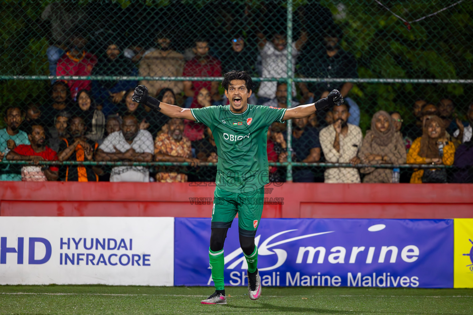 Dh Kudahuvadhoo vs F Bilehdhoo in Zone 5 Final on Day 38 of Golden Futsal Challenge 2024 which was held on Friday, 23rd February 2024, in Hulhumale', Maldives Photos: Ismail Thoriq / images.mv