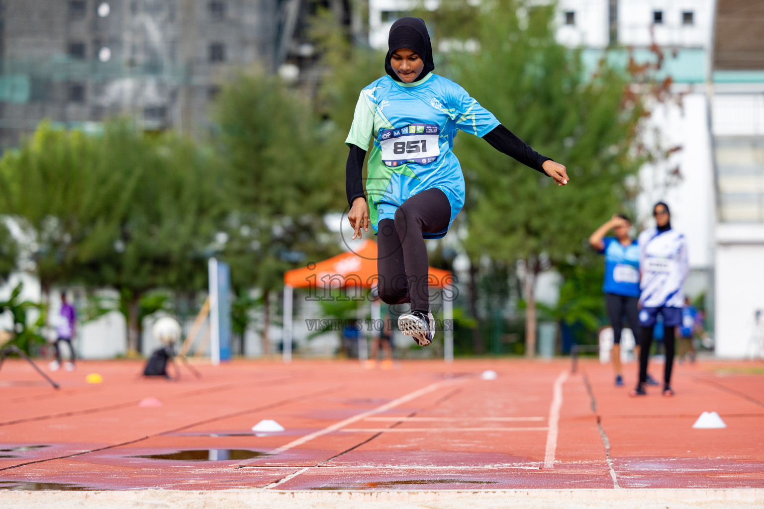 Day 2 of MWSC Interschool Athletics Championships 2024 held in Hulhumale Running Track, Hulhumale, Maldives on Sunday, 10th November 2024. 
Photos by:  Hassan Simah / Images.mv