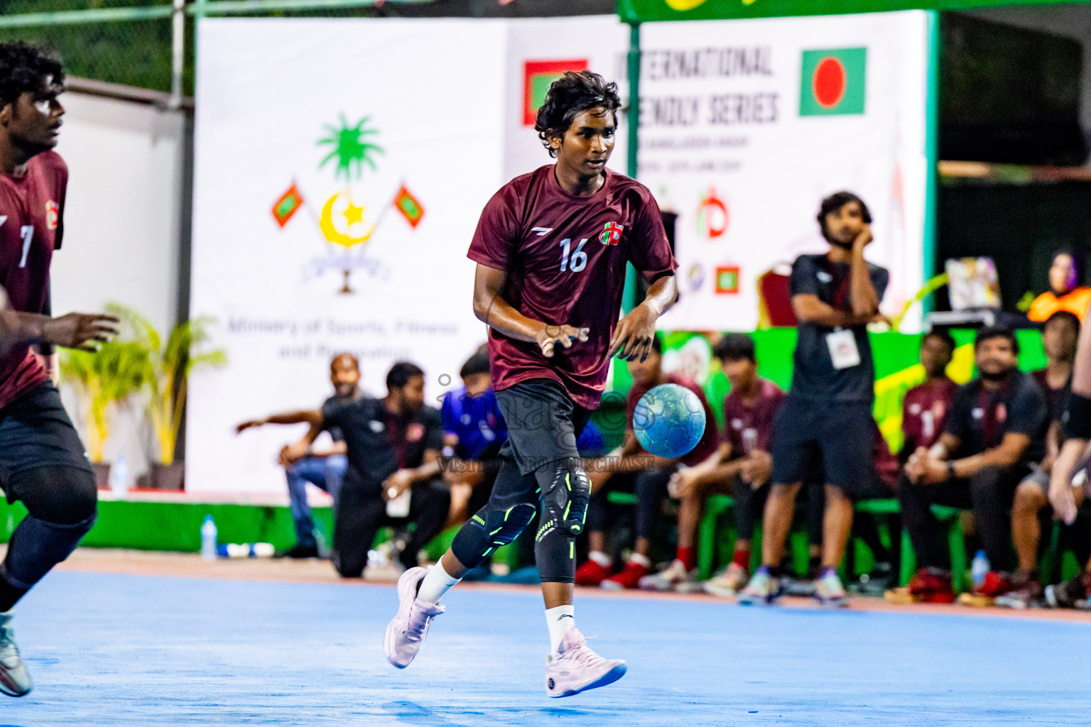 U-19 National Team vs Bangladesh Ansarvdp from Handball International Friendly Series held in Handball ground, Male', Maldives on Sunday, 30th June 2023 Photos: Nausham Waheed/ Images.mv