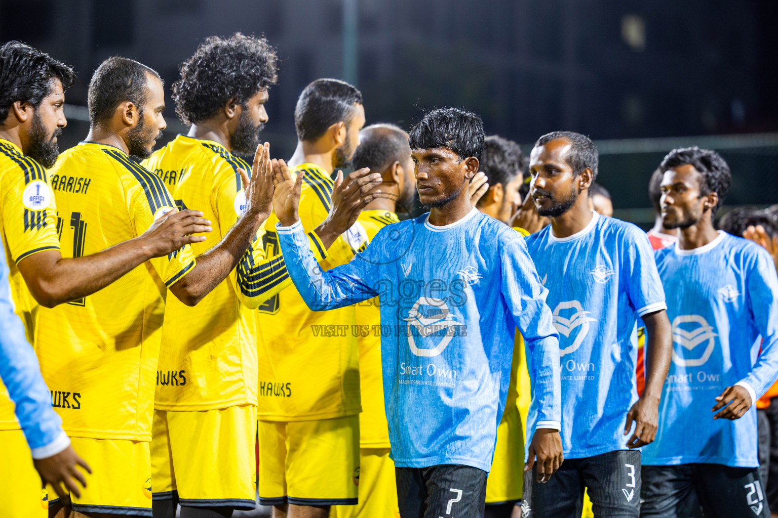 Smart Own FC vs The Hawks in Day 10 of Office League 2025 was held on Friday, 25th April 2025 in Hulhumale', Maldives. Photos: Nausham Waheed / images.mv