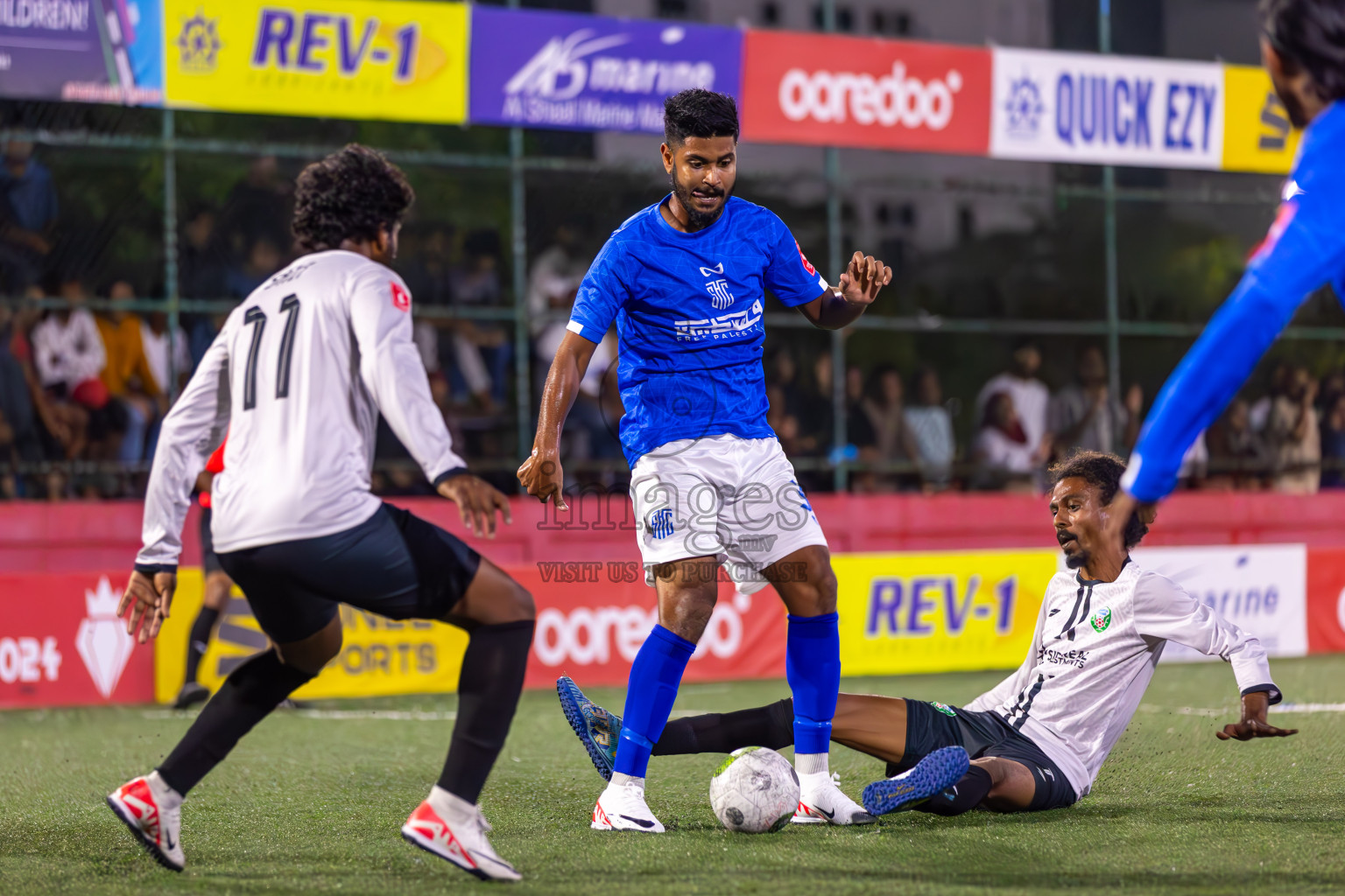 S Hithadhoo vs S Maradhoofeydhoo in Day 21 of Golden Futsal Challenge 2024 was held on Sunday , 4th February 2024 in Hulhumale', Maldives
Photos: Ismail Thoriq / images.mv