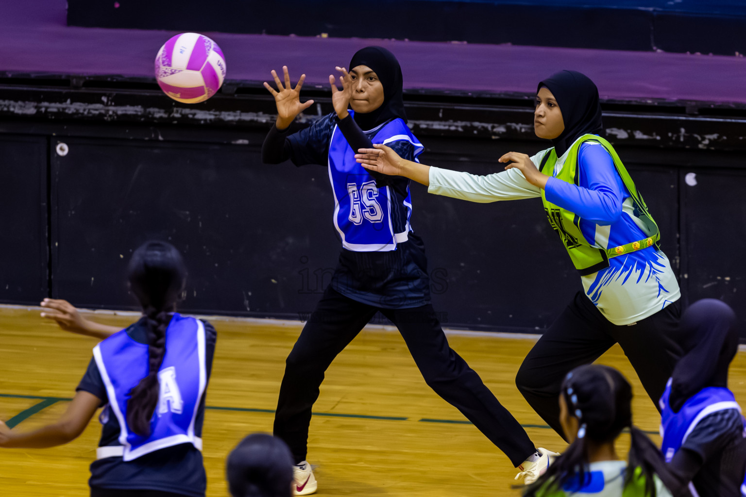 United Unity SV vs SC Shinning Star in Day 2 of 24th Milo Netball Association Championship held in Social Center at Male', Maldives on Tuesday, 2nd September 2025. Photos: Nausham Waheed / images.mv