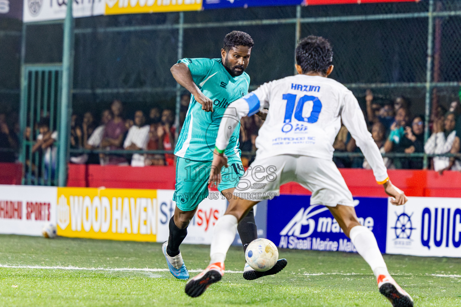 S Feydhoo vs S Hithadhoo in Seenu Atoll Final in Day 24 of Golden Futsal Challenge 2025 was held on Tuesday , 28th January 2025, in Hulhumale', Maldives. Photos: Nausham Waheed / images.mv