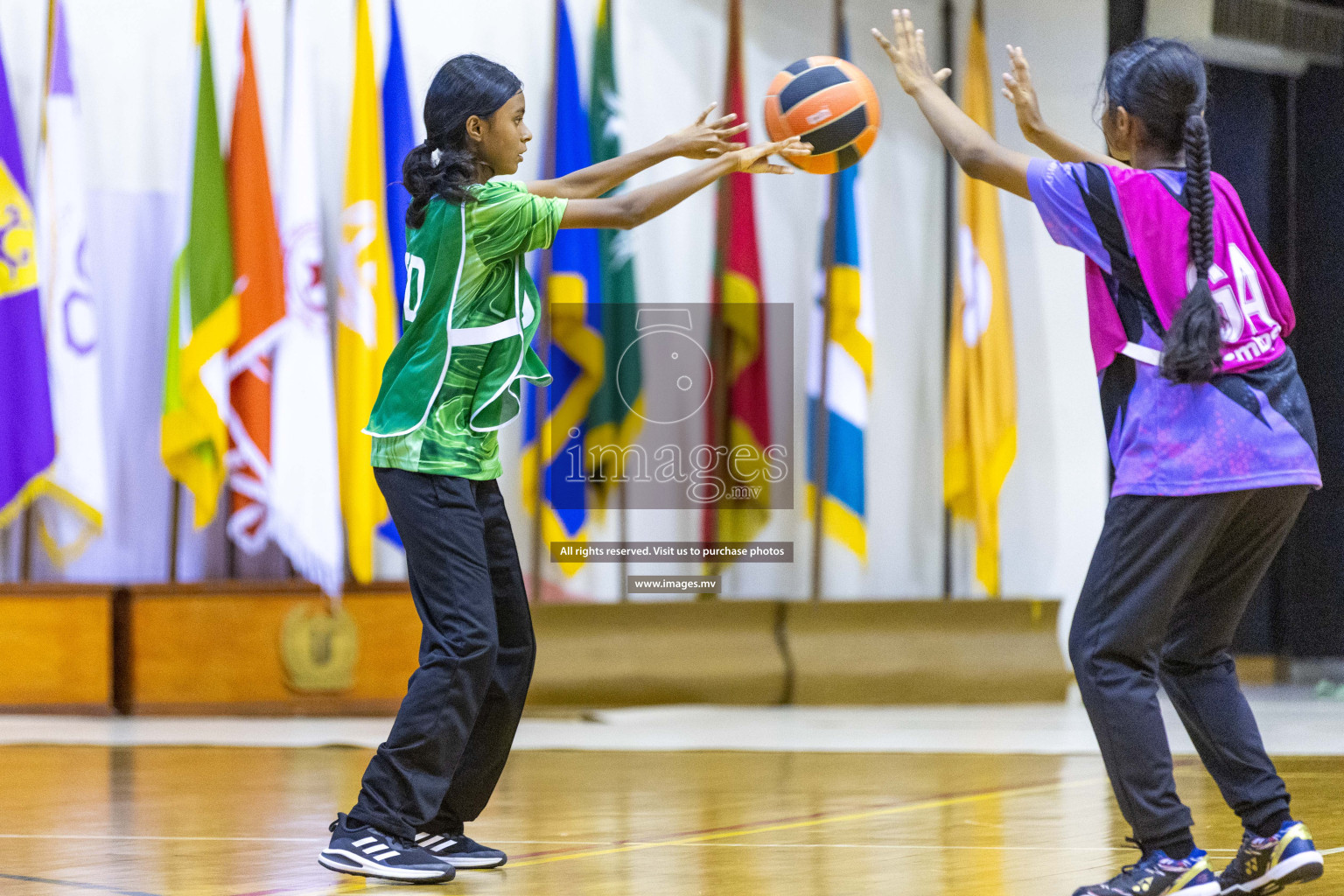 Day6 of 24th Interschool Netball Tournament 2023 was held in Social Center, Male', Maldives on 1st November 2023. Photos: Nausham Waheed / images.mv