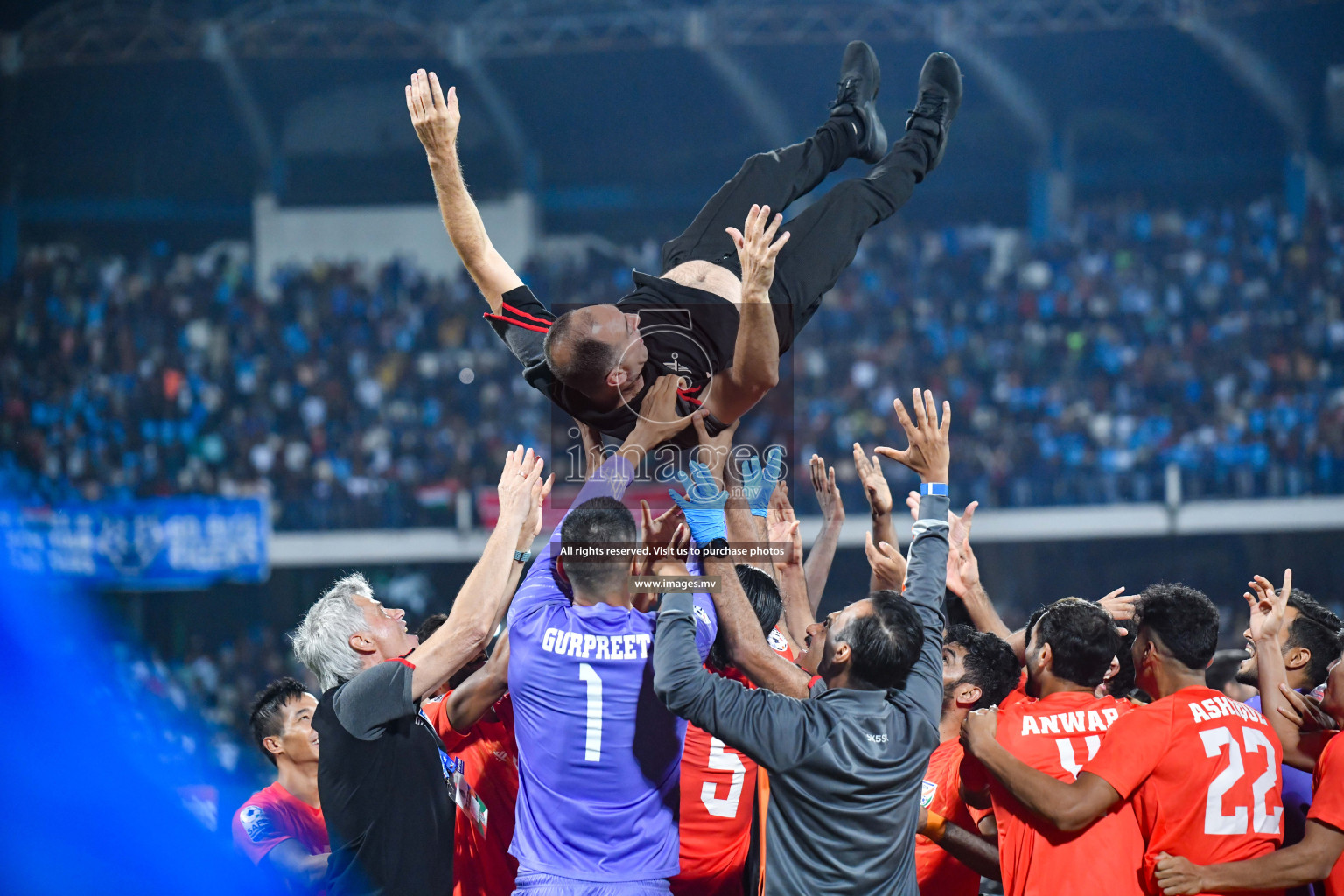 Kuwait vs India in the Final of SAFF Championship 2023 held in Sree Kanteerava Stadium, Bengaluru, India, on Tuesday, 4th July 2023. Photos: Nausham Waheed, Hassan Simah / images.mv