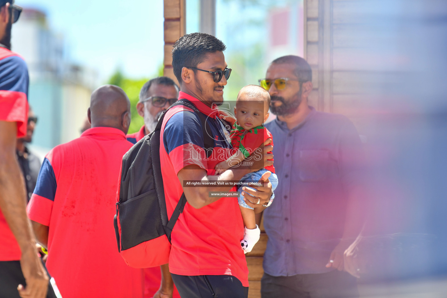 The Senior Men's National Team depart to Japan Training Camp from Maafannu Bus Terminal, Male', Maldives on 5th June 2023 Photos: Nausham Waheed/ Images.mv