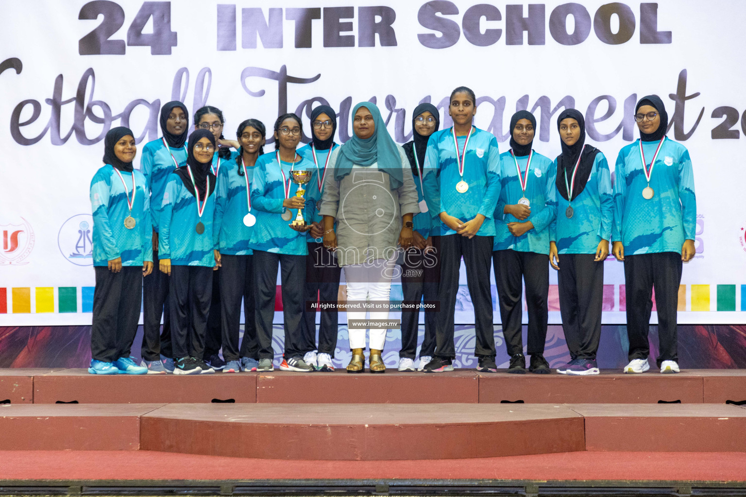 Final of 24th Interschool Netball Tournament 2023 was held in Social Center, Male', Maldives on 7th November 2023. Photos: Nausham Waheed / images.mv