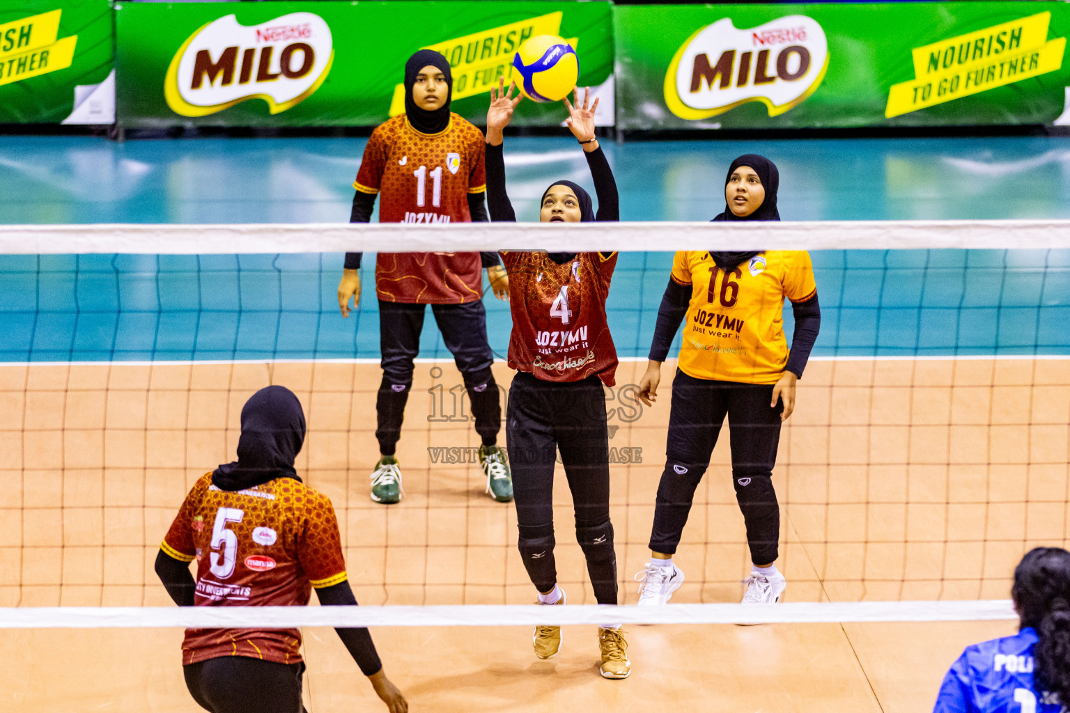 Day 1 of Women's Division of Milo VAM Cup 2024 held in Male', Maldives on Tuesday, 8th July 2024 at Social Center Indoor Hall Photos By: Nausham Waheed / images.mv