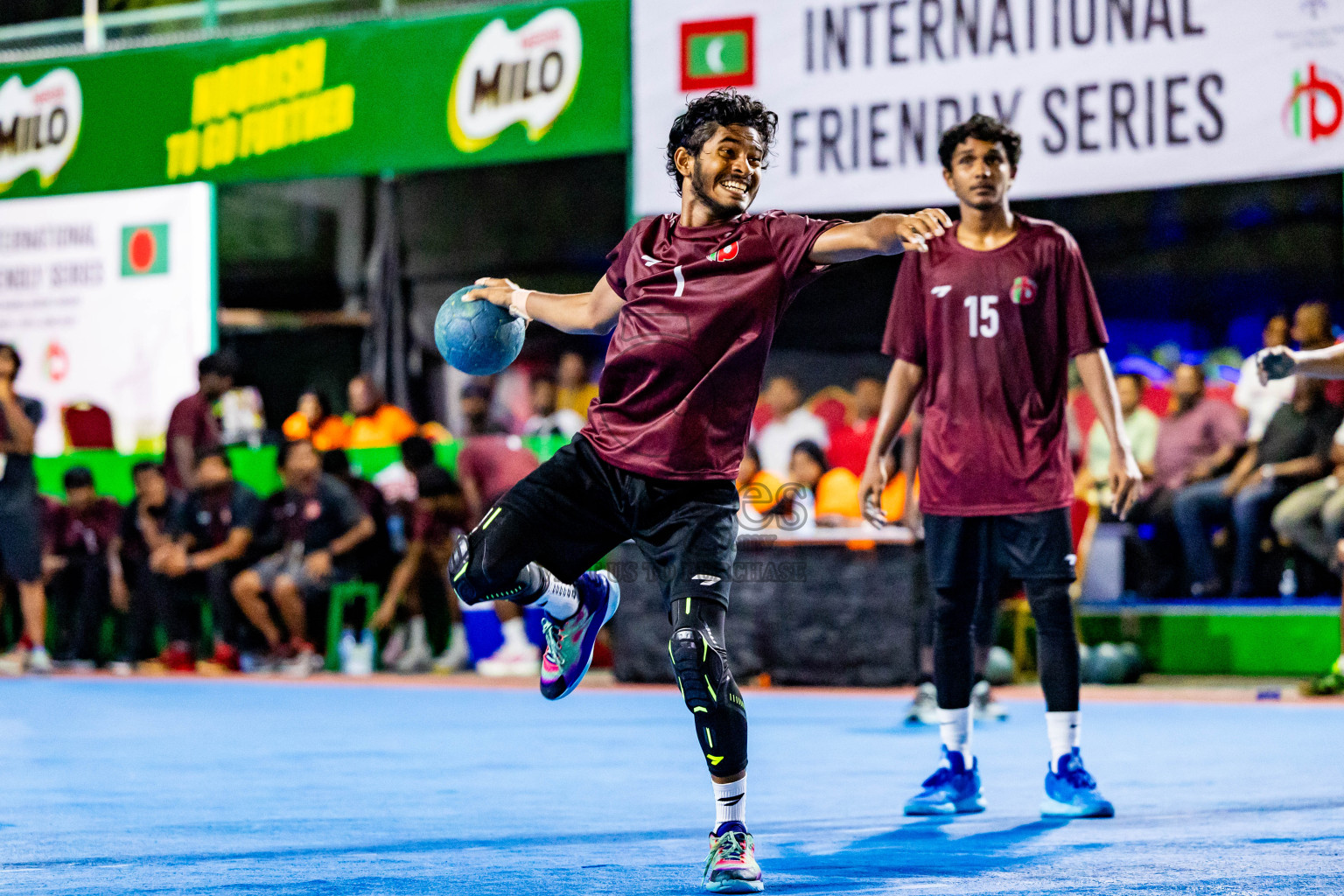 U-19 National Team vs Bangladesh Ansarvdp from Handball International Friendly Series held in Handball ground, Male', Maldives on Sunday, 30th June 2023 Photos: Nausham Waheed/ Images.mv