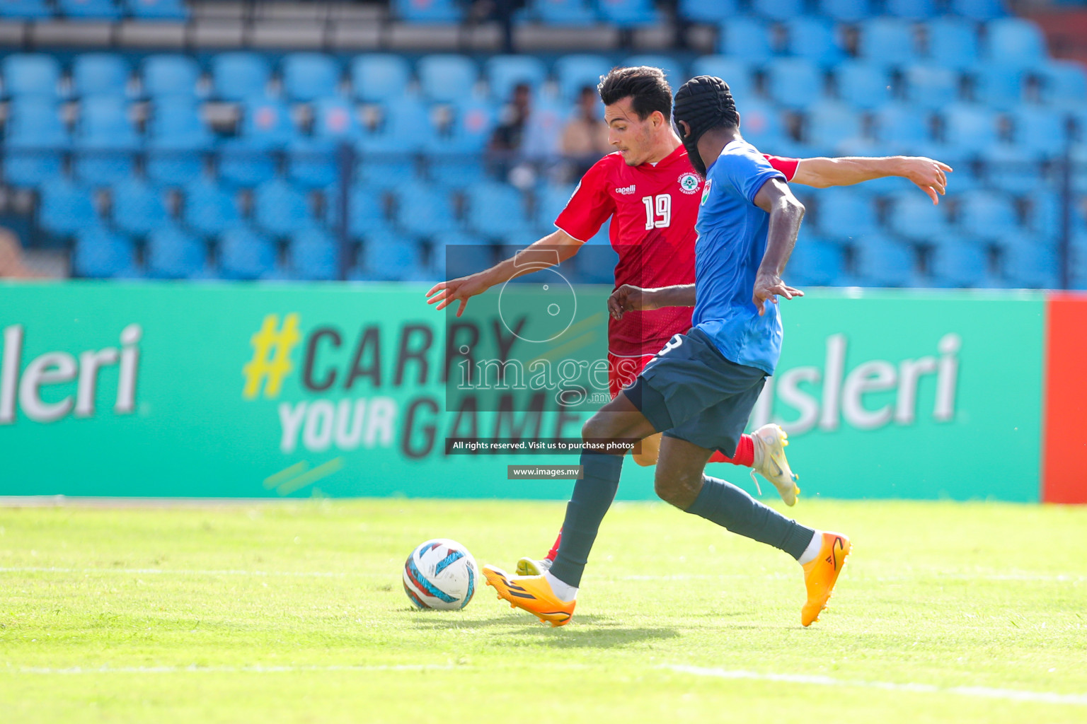 Lebanon vs Maldives in SAFF Championship 2023 held in Sree Kanteerava Stadium, Bengaluru, India, on Tuesday, 28th June 2023. Photos: Nausham Waheed, Hassan Simah / images.mv