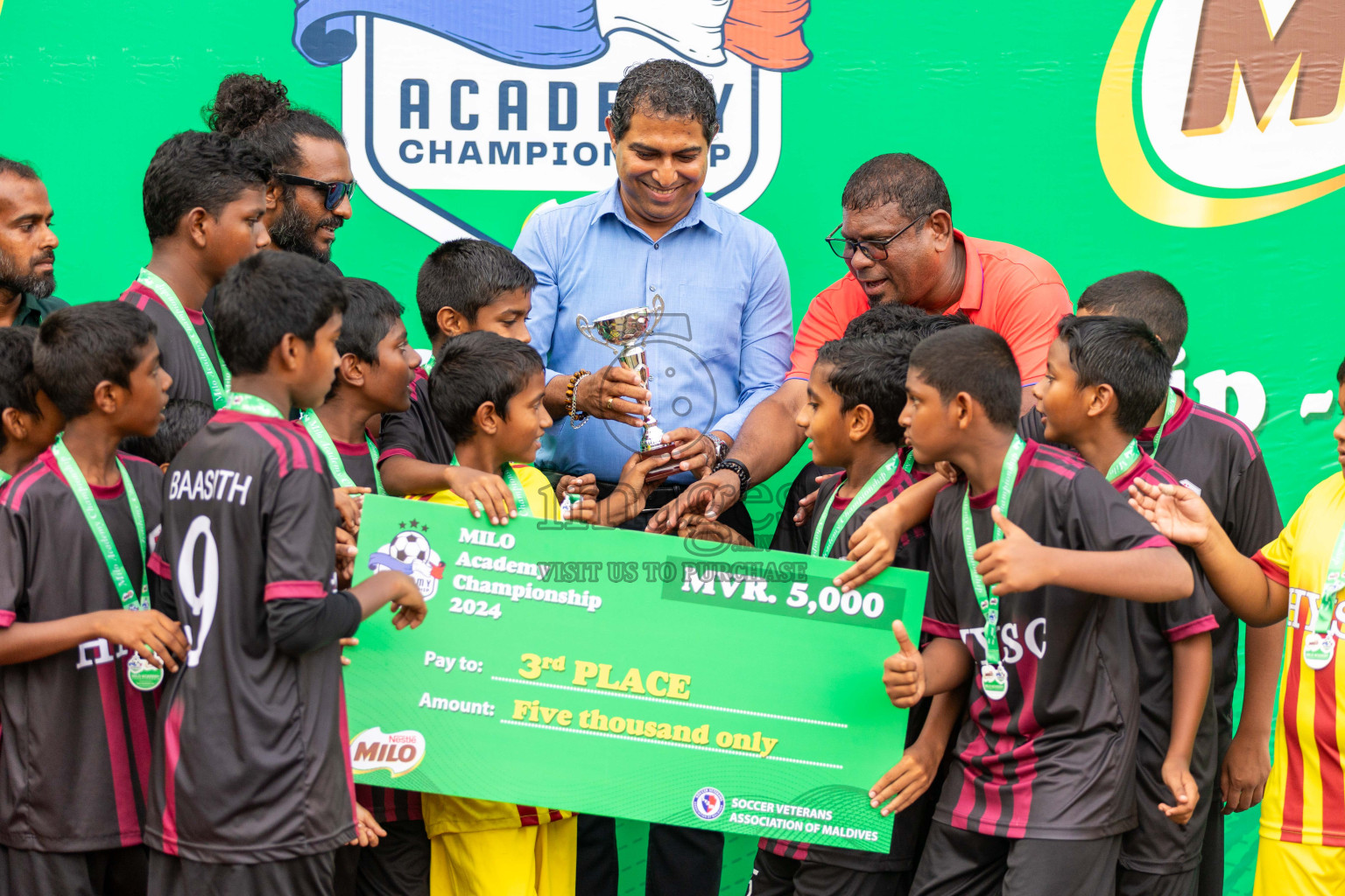 Final Day  of MILO Academy Championship 2024 - U12 was held at Henveiru Grounds in Male', Maldives on Thursday, 7th July 2024. Photos: Shuu Abdul Sattar / images.mv