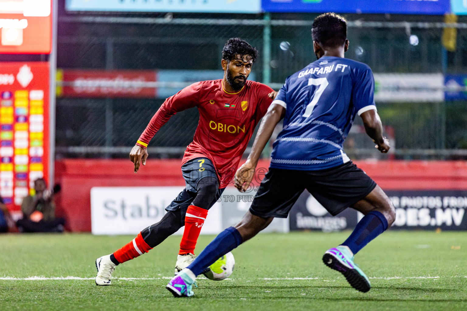 K Gaafaru vs Dh Kudahuvadhoo in Quarter Finals of Golden Futsal Challenge 2024 which was held on Friday, 1st March 2024, in Hulhumale', Maldives Photos: Nausham Waheed / images.mv