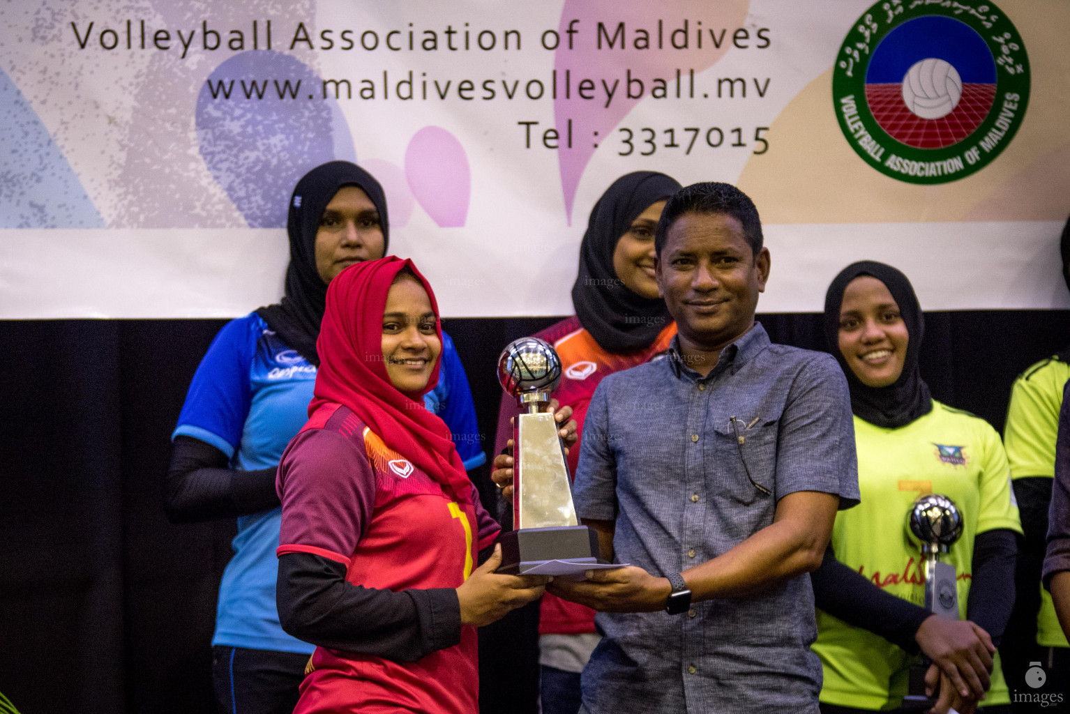 Police Club vs WAMCO in the final of Volleyball Association Cup 2019 (Women's Division), 02nd February 2019, Saturday Photos: Ismail Thoriq / images.mv