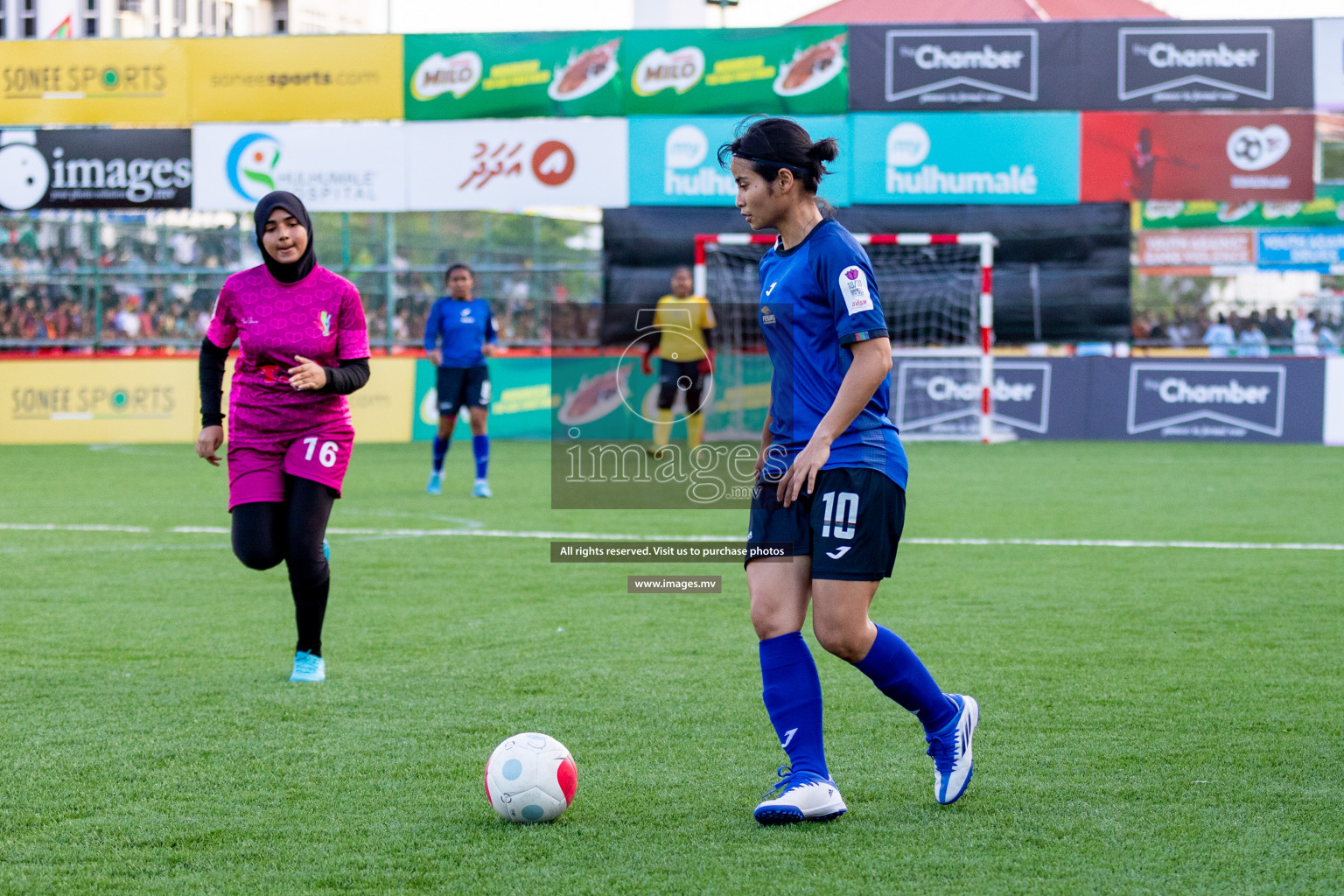 Team Fenaka vs Club MYS in Eighteen Thirty Women's Futsal Fiesta 2022 was held in Hulhumale', Maldives on Monday, 17th October 2022. Photos: Mohamed Mahfooz Moosa / images.mv