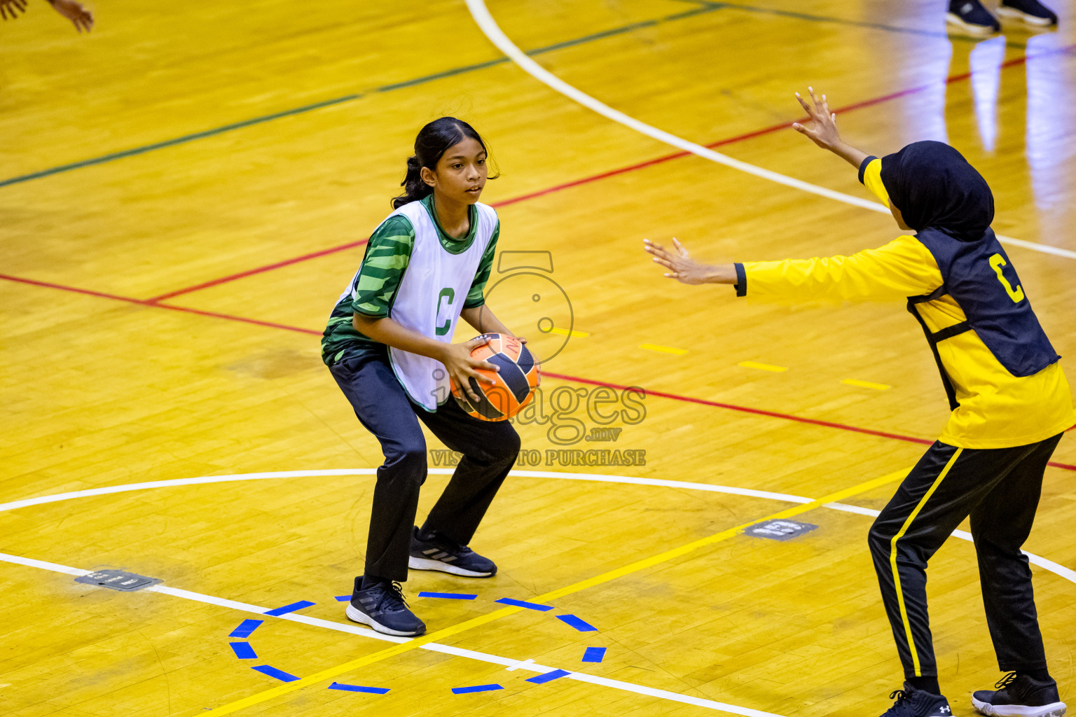 Day 1 of 25th Milo Inter-School Netball Tournament was held in Social Center at Male', Maldives on Thursday, 8th August 2024. Photos: Nausham Waheed / images.mv