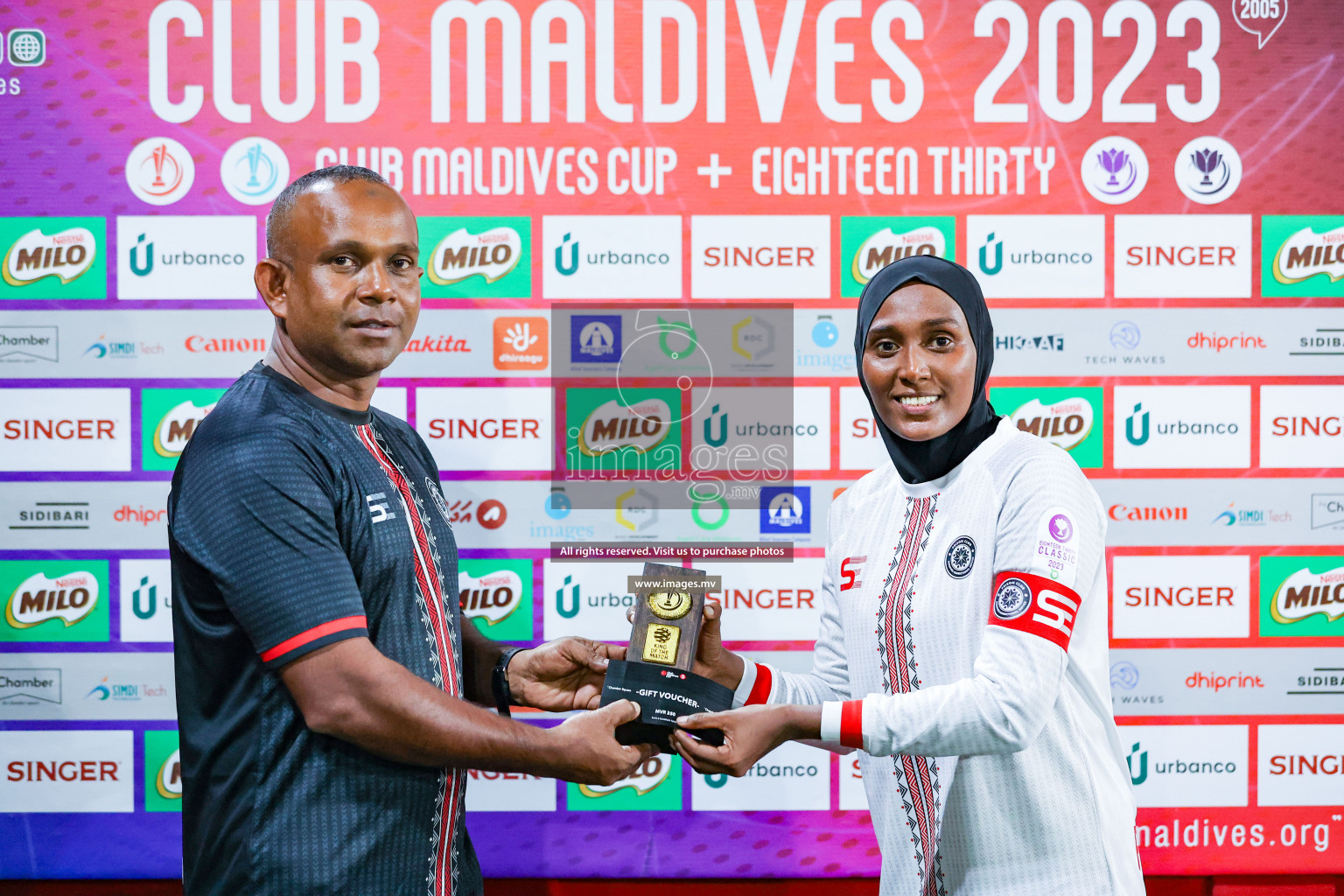 Hulhumale Hospital vs Prison RC in 18/30 Futsal Fiesta Classic 2023 held in Hulhumale, Maldives, on Monday, 17th July 2023 Photos: Nausham Waheed / images.mv