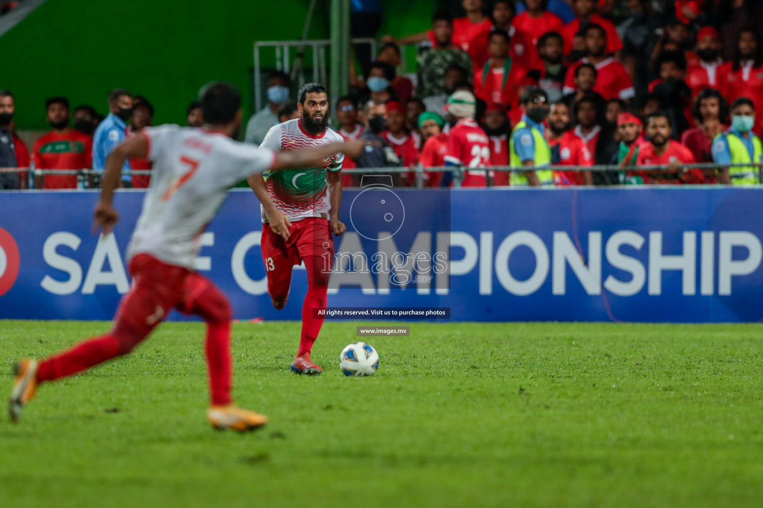 Maldives vs Nepal in SAFF Championship 2021 held on 1st October 2021 in Galolhu National Stadium, Male', Maldives