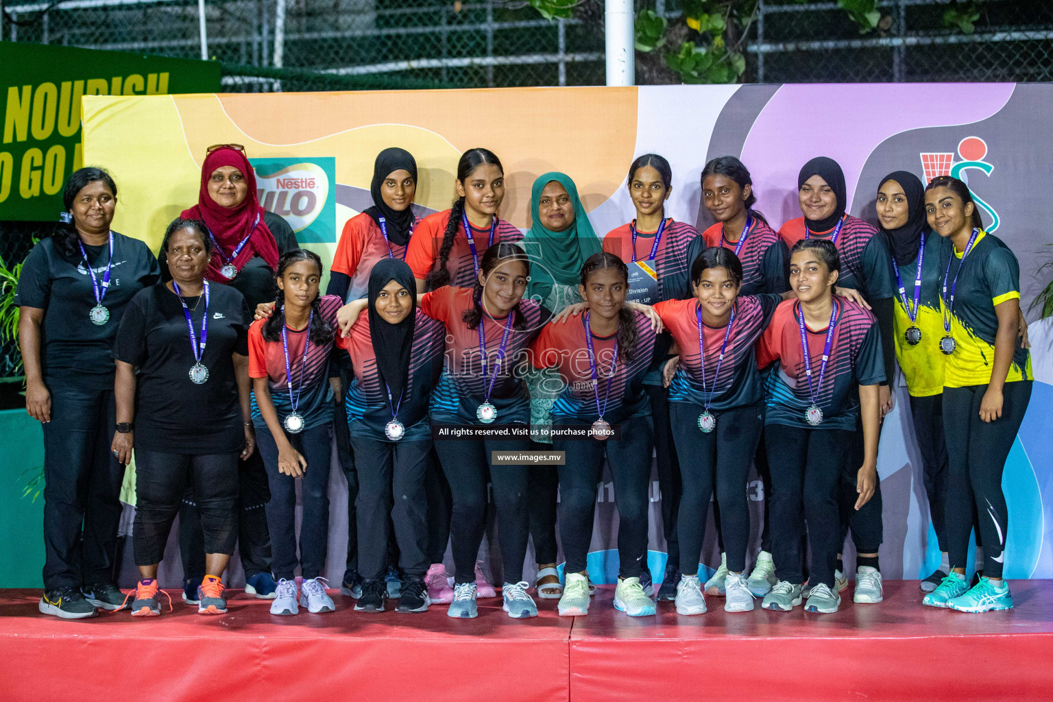 Day 6 of 20th Milo National Netball Tournament 2023, held in Synthetic Netball Court, Male', Maldives on 4th June 2023 Photos: Nausham Waheed/ Images.mv