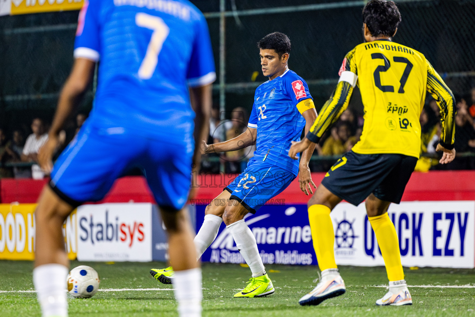 Lh Naifaru vs Lh Kurendhoo in Lhaviyani Atoll Finals Day 26 of Golden Futsal Challenge 2025 was held on Thursday , 30th January 2025, in Hulhumale', Maldives. Photos: Nausham Waheed / images.mv