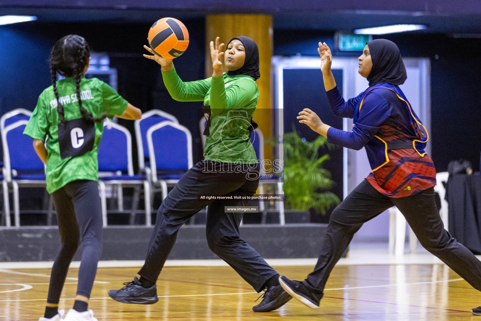 Day4 of 24th Interschool Netball Tournament 2023 was held in Social Center, Male', Maldives on 30th October 2023. Photos: Nausham Waheed / images.mv