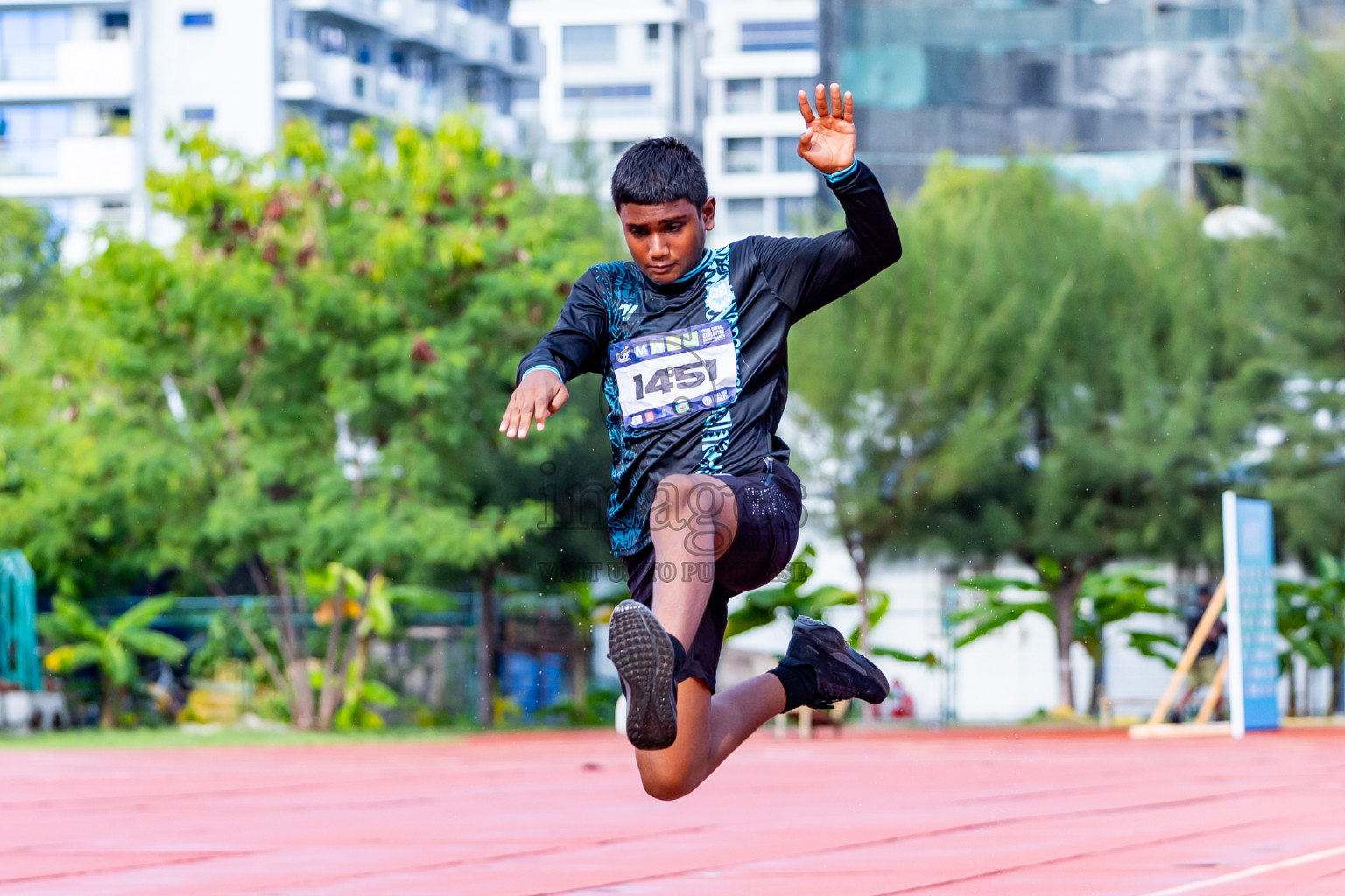 Day 3 of MWSC Interschool Athletics Championships 2024 held in Hulhumale Running Track, Hulhumale, Maldives on Monday, 11th November 2024. Photos by:  Nausham Waheed / Images.mv