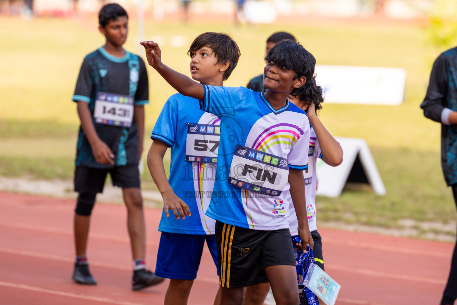 Day 5 of MWSC Interschool Athletics Championships 2024 held in Hulhumale Running Track, Hulhumale, Maldives on Wednesday, 13th November 2024. Photos by: Ismail Thoriq / Images.mv