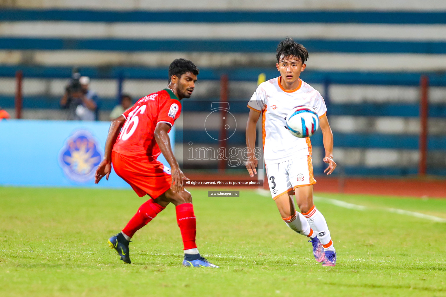 Bhutan vs Bangladesh in SAFF Championship 2023 held in Sree Kanteerava Stadium, Bengaluru, India, on Wednesday, 28th June 2023. Photos: Nausham Waheed, Hassan Simah / images.mv