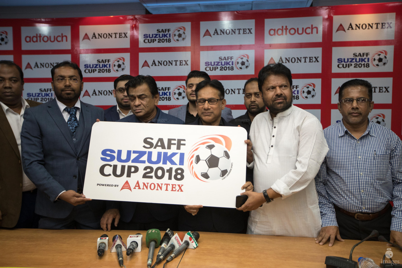 SAFF Suzuki Cup sponsor logo unveiling ceremony in Dhaka, Bangladesh, Monday, September 03, 2018. (Images.mv Photo/ Hussain Sinan).