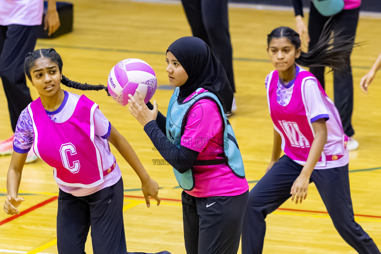 MV Netters vs N Sports A in Day 3 of 24th Milo Netball Association Championship held in Social Center at Male', Maldives on Wednesday, 3rd September 2025. Photos: Mohamed MahfoozMoosa / images.mv