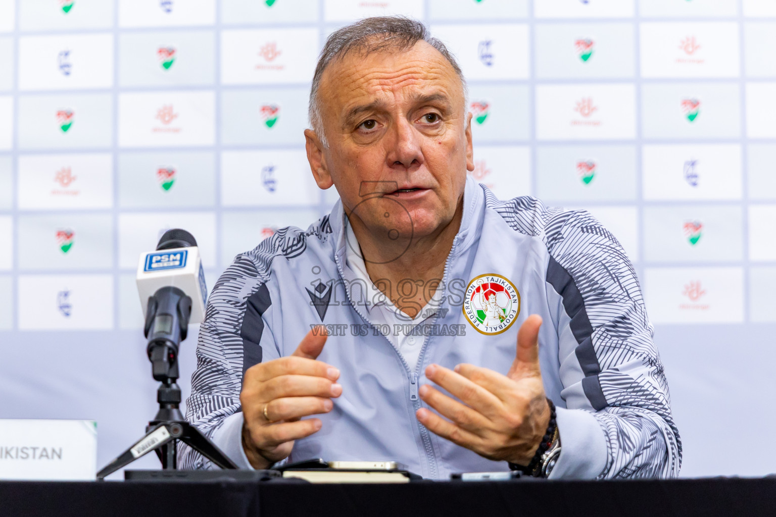 Final Pre-Match Press Conference of AFC Asian Cup Saudi Arabia 2027 Qualifiers -Maldives vs Tajikistan was held at National Stadium in Male', Maldives on Monday, 13th October 2025. Photos: Nausham Waheed / images.mv