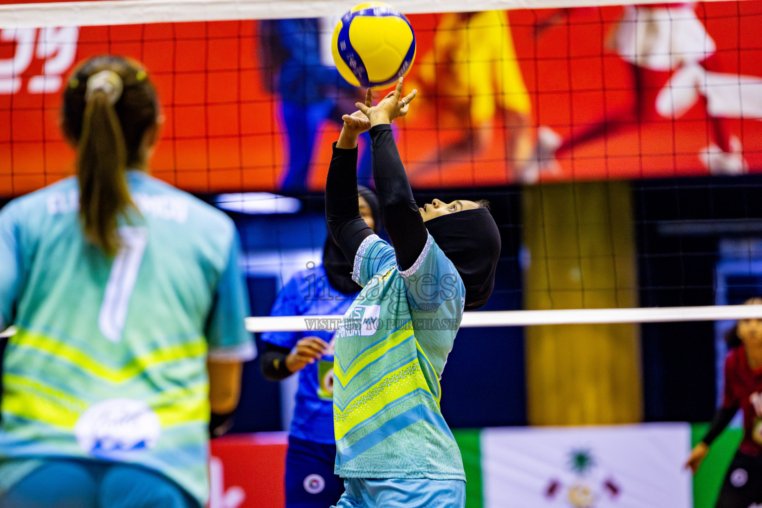 Police Club vs Club Wamco in the Final of Women's Division of National Volleyball Championship 2025 held in Male', Maldives on Sunday, 4th May 2025 at Social Center Indoor Hall Photos By: Nausham Waheed / images.mv