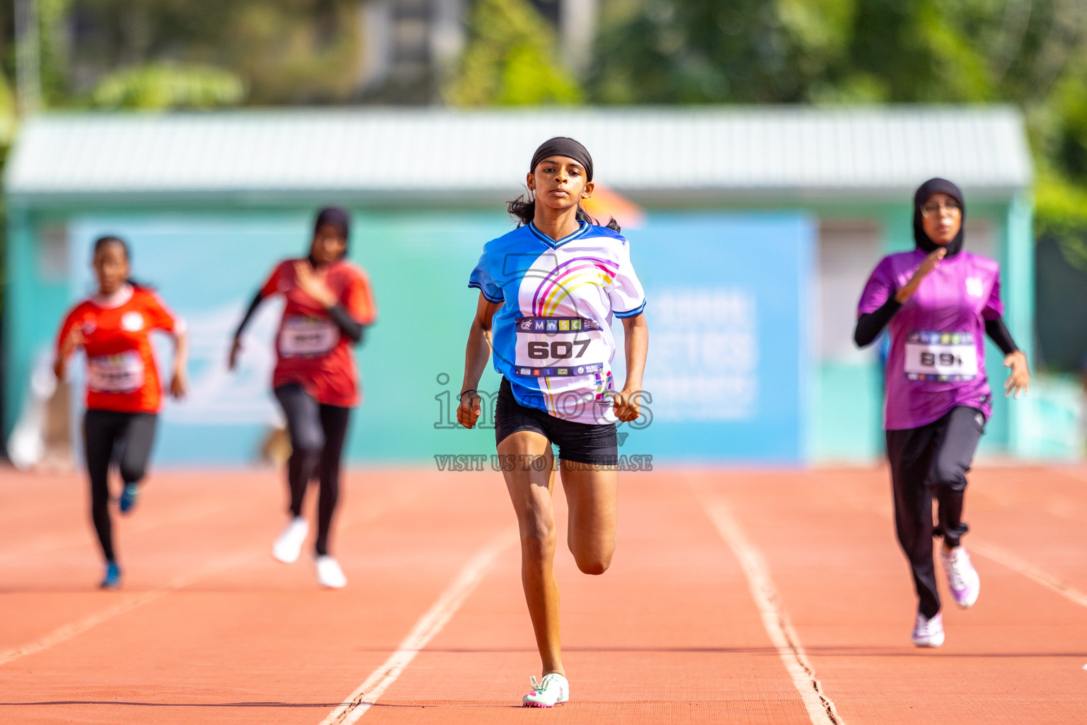 Day 4 of MWSC Interschool Athletics Championships 2024 held in Hulhumale Running Track, Hulhumale, Maldives on Tuesday, 12th November 2024. Photos by: Raaif Yoosuf / Images.mv