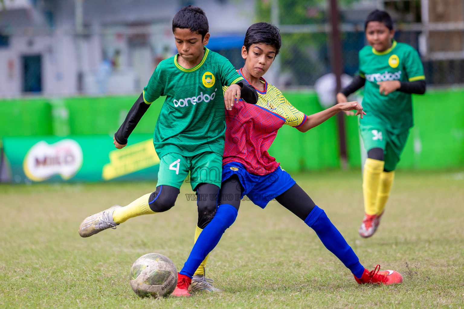 Day 1 of MILO Academy Championship 2024 - U12 was held at Henveiru Grounds in Male', Maldives on Thursday, 4th July 2024. Photos: Shuu Abdul Sattar / images.mv