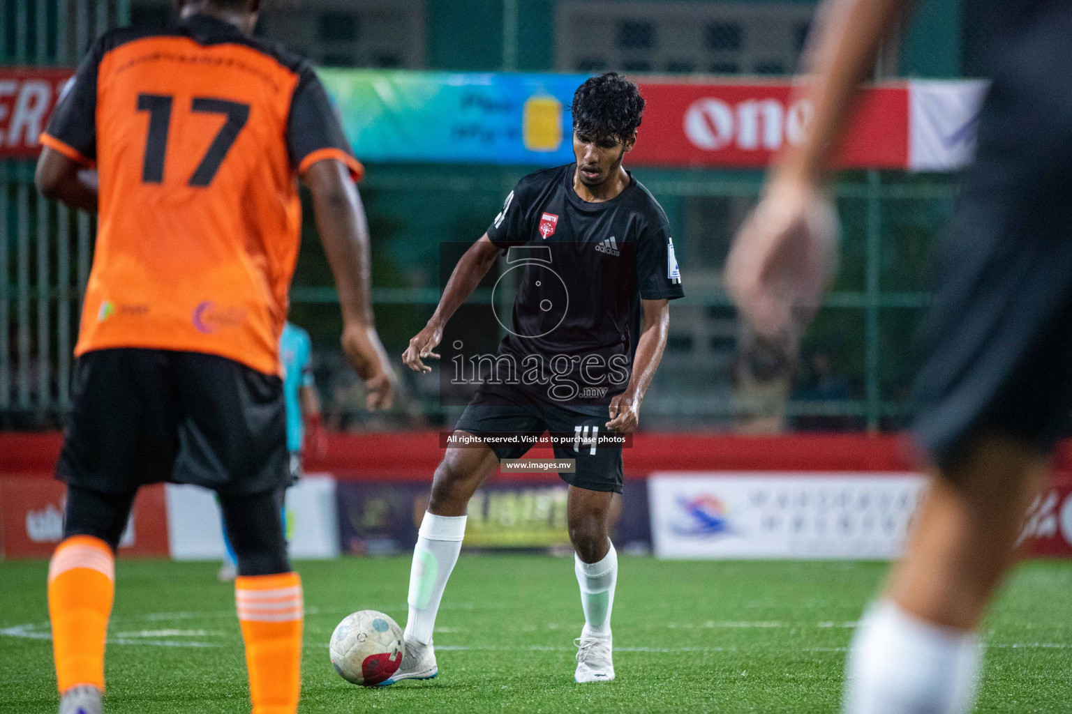 ADh. Hangnaameedhoo vs ADh. Dhagethi in Day 7 of Golden Futsal Challenge 2023 on 11 February 2023 in Hulhumale, Male, Maldives